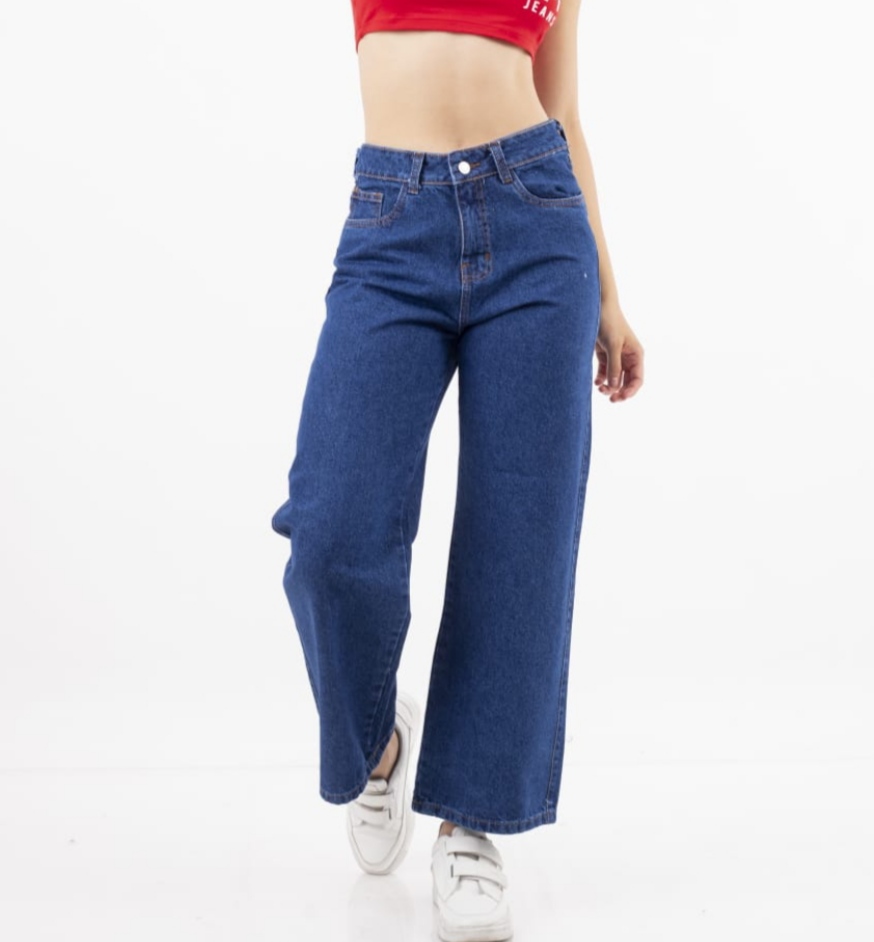 Pantalon jean's palazo azul