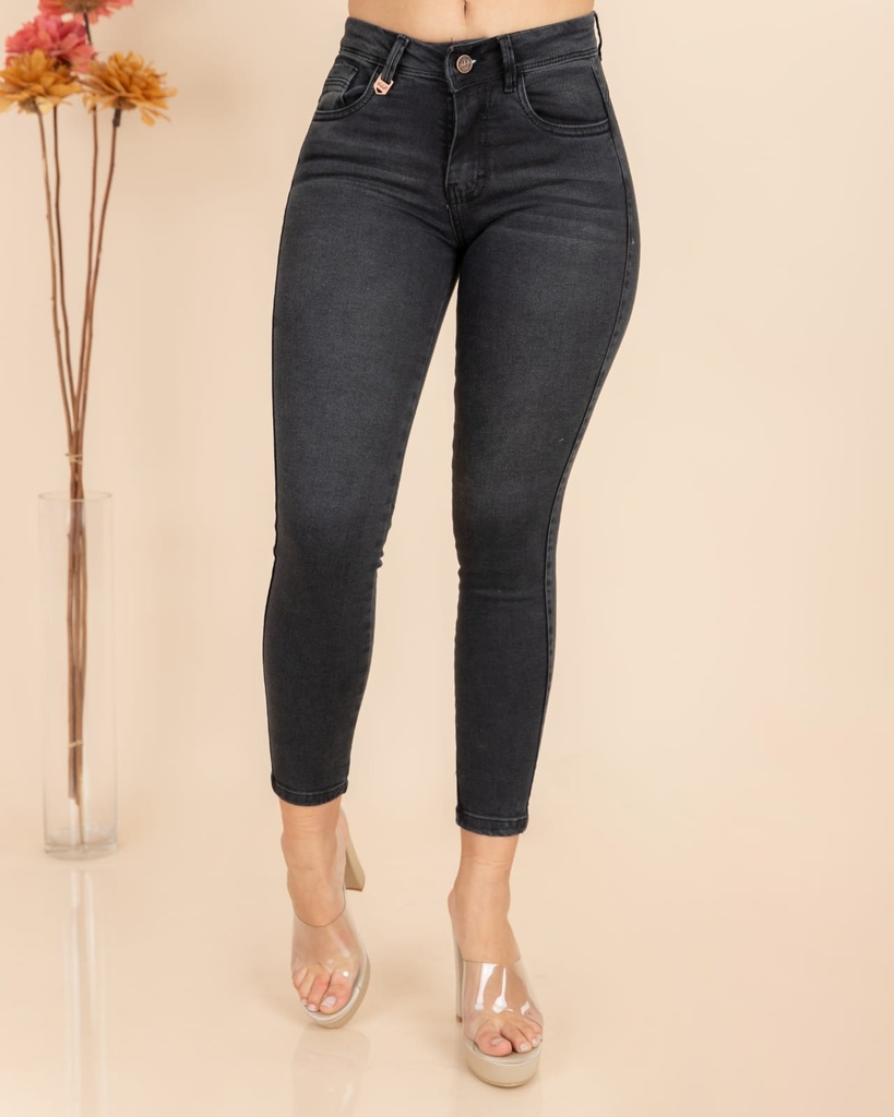 Pantalon jean's stretch 1boton Plomo claro
