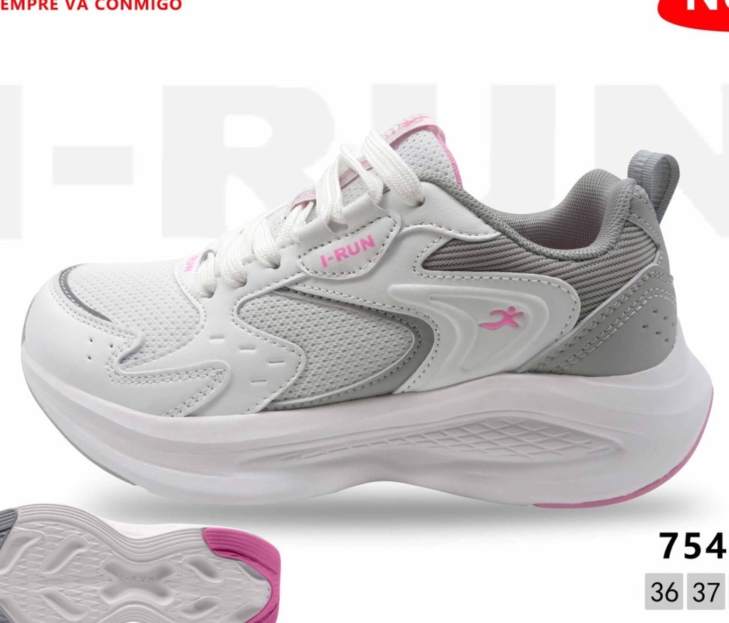 7549F8 I-RUN ZAPATILLAS BLANCA PARA DAMA