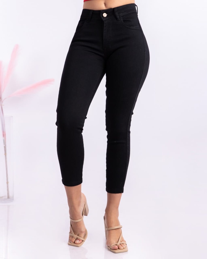 Pantalon jean's stretch 1boton negro