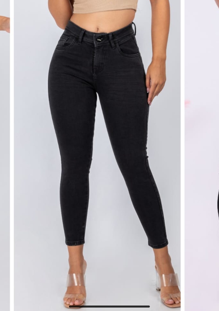 Pantalon jean's stretch 1boton plomo oscuro